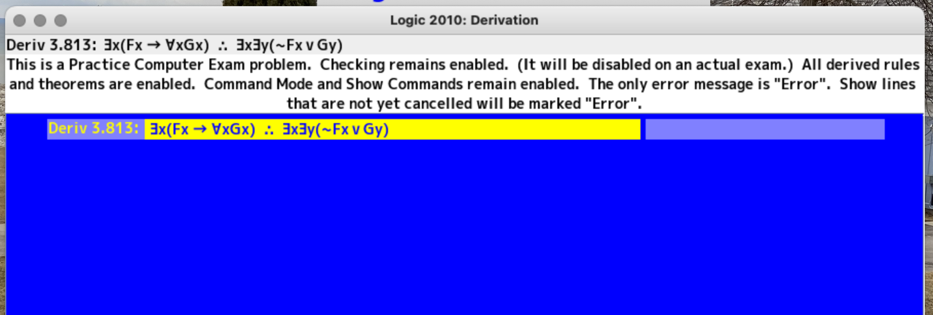 Solved Logic 2010: DerivationDeriv 3.813: | Chegg.com