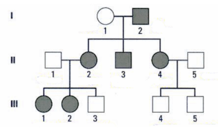 Solved The following pedigree shows the inheritance of | Chegg.com