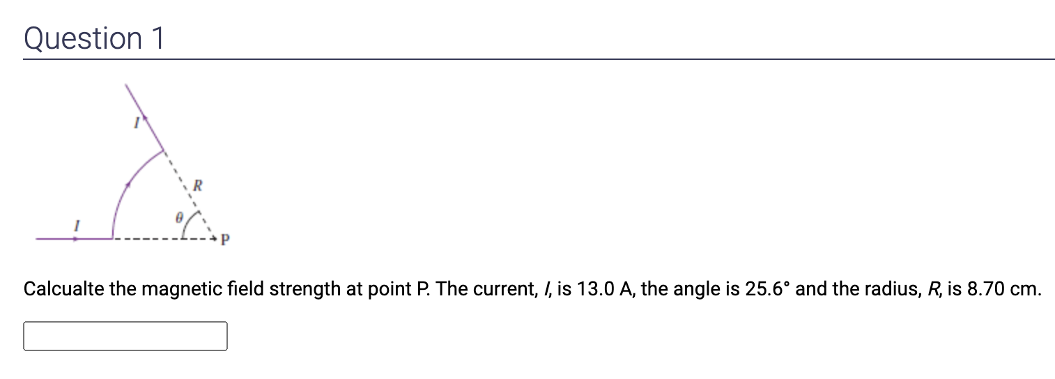 Solved Calcualte the magnetic field strength at point P. The | Chegg.com