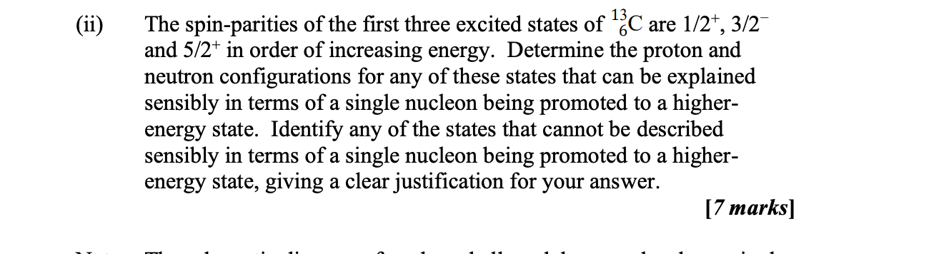 Solved The spin-parities of the first three excited states | Chegg.com