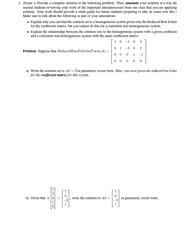 Solved 2. (Exam 1) Provide a complete solution to the | Chegg.com