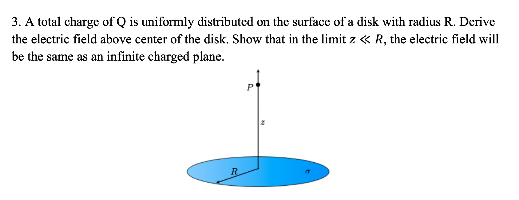 Solved 3. A total charge of Q is uniformly distributed on | Chegg.com