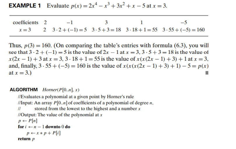 Horner's rule for the binary polynomial p(2) | Chegg.com