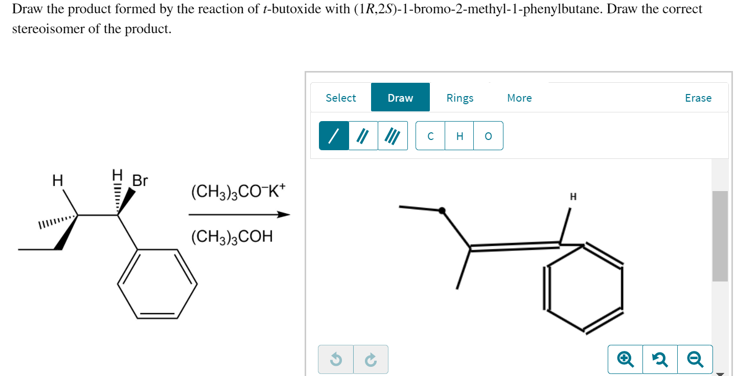 Solved Draw the product formed by the reaction of tbutoxide