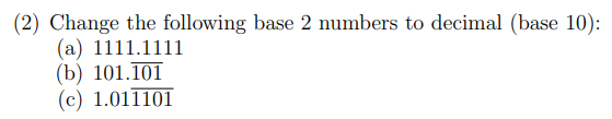 101 base 2 to decimal