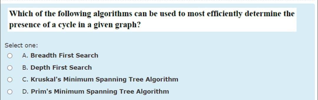 Solved Which of the following algorithms can be used to most | Chegg.com