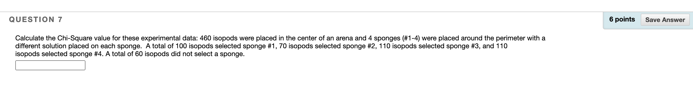 Solved QUESTION 7 6 points Save Answer Calculate the | Chegg.com