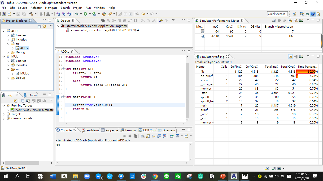 1. (60 points) Install and use AndeSightTM for RISC-V | Chegg.com