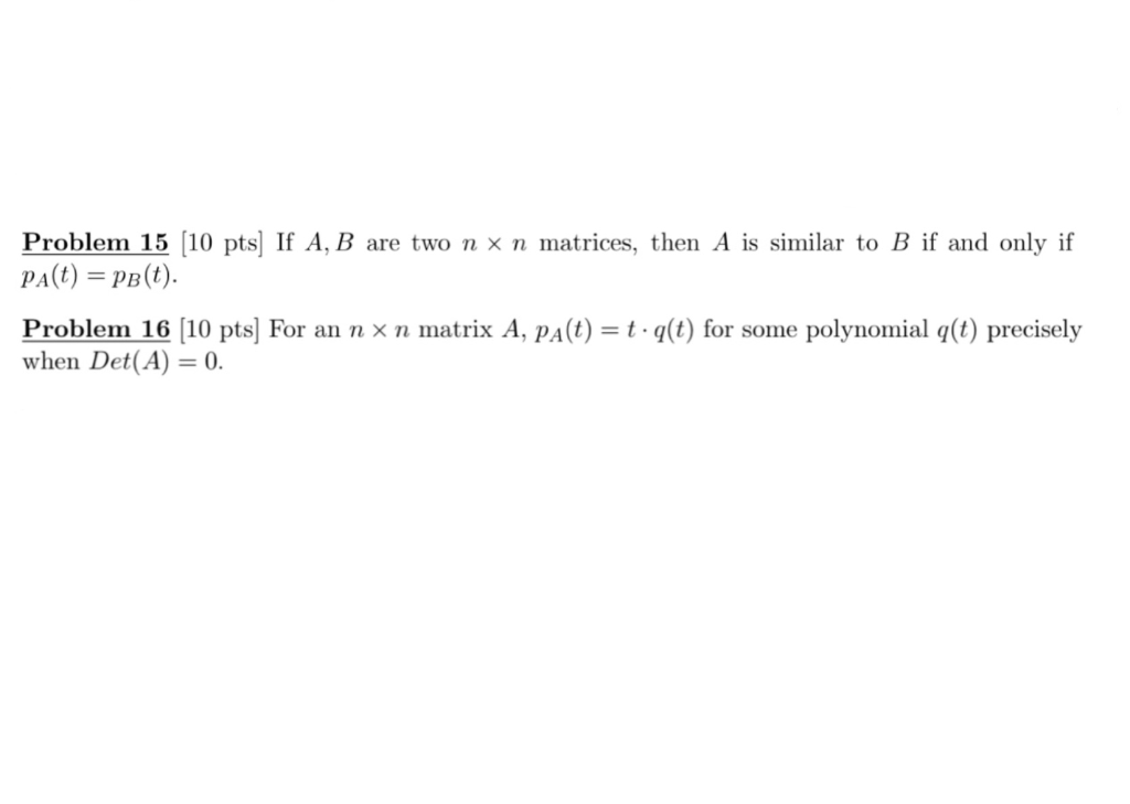 Solved For problems 15-16, tell whether each statement is | Chegg.com