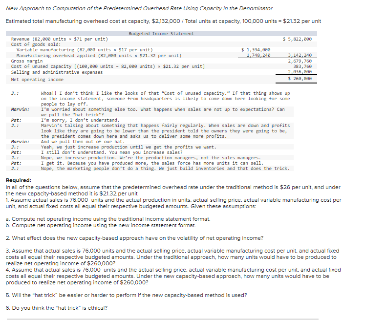 Solved Traditional Approach to Computation of the | Chegg.com