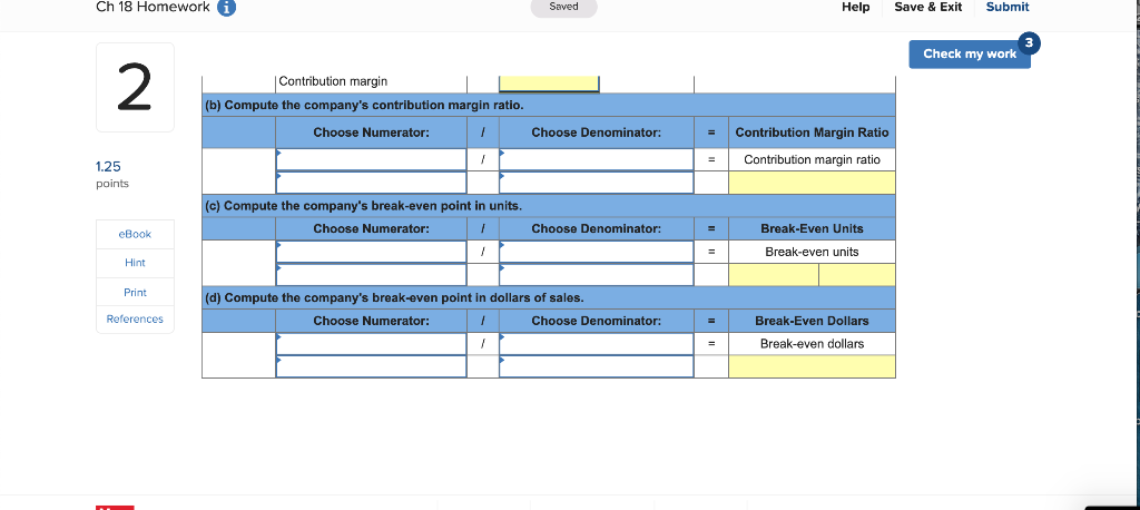 Solved Ch 18 Homework i Saved Help Save & Exit Submit Check | Chegg.com