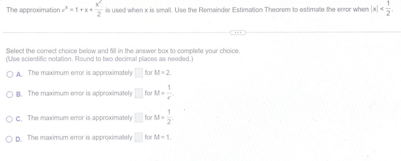 solved-the-approximation-ex-1-x-2x2-is-used-when-x-is-small-chegg