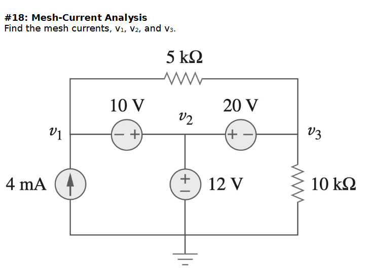 Mesh Current Direction #18: Mesh-Current AnalysisFind the mesh currents, | Chegg.com