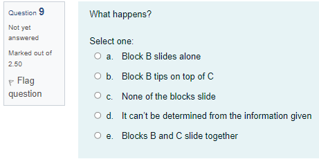 Solved Question 8 Not yet answered Marked out of 5.00 P Flag | Chegg.com