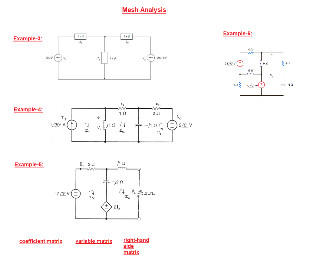 Solved Mesh Analysis Example-6: Example-3: 1-11 Zz Z 402 | Chegg.com