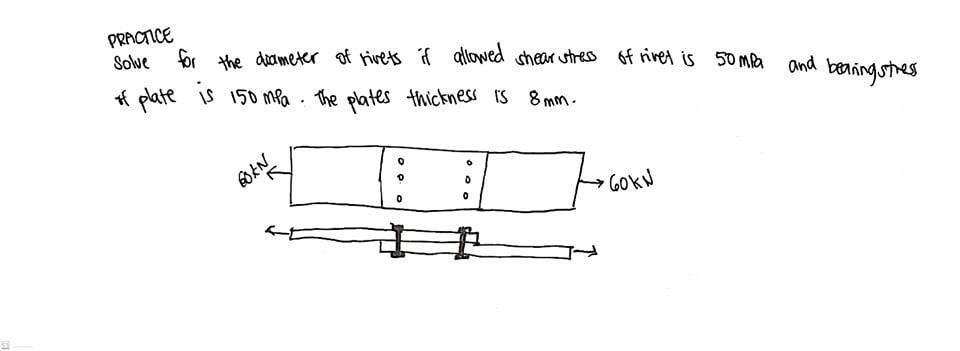 Solved PRACTICE Sowe for the diameter of rivets it allowed | Chegg.com