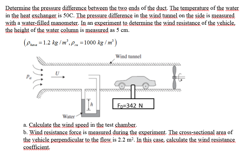 Solved Determine the pressure difference between the two | Chegg.com