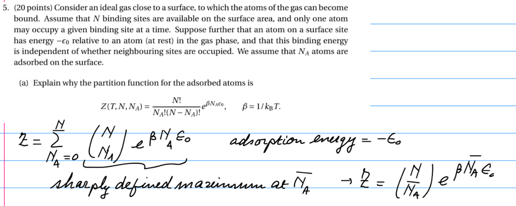 Solved Can someone please explain why the partition function | Chegg.com