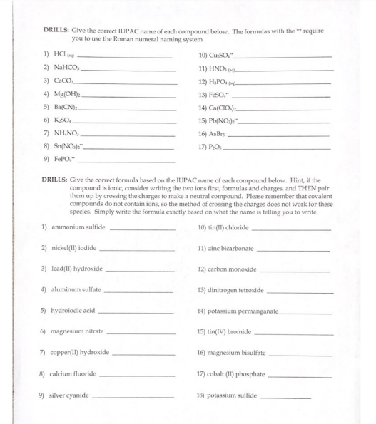 Solved Nomenclature Exercise Name: Stamp Here: | Chegg.com