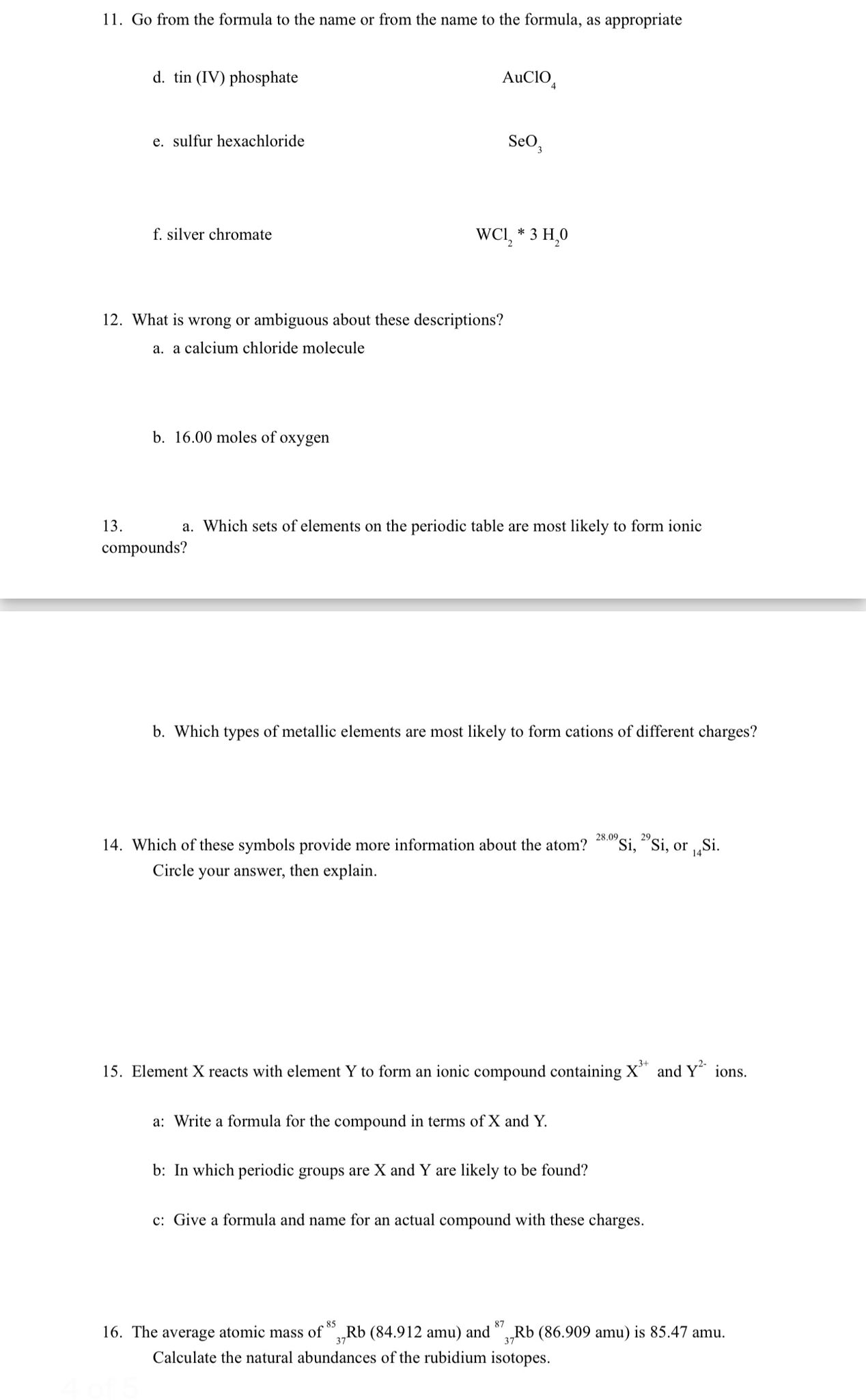 Solved i need help with my chemistry 1 chapter 2 please , | Chegg.com