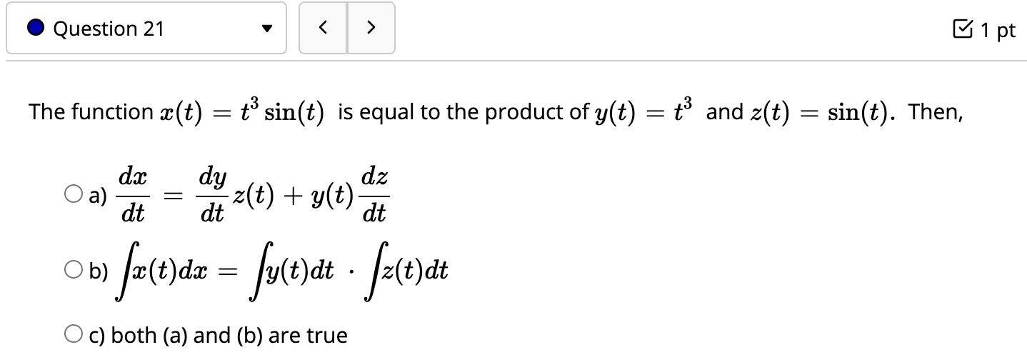 Solved Question 24 The Function V T G T To Chegg Com