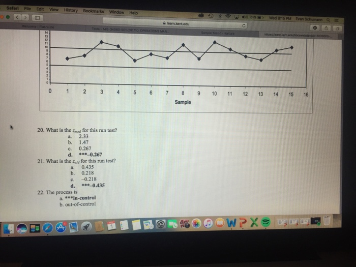 Solved Data for problems 20-22 The following is a control | Chegg.com