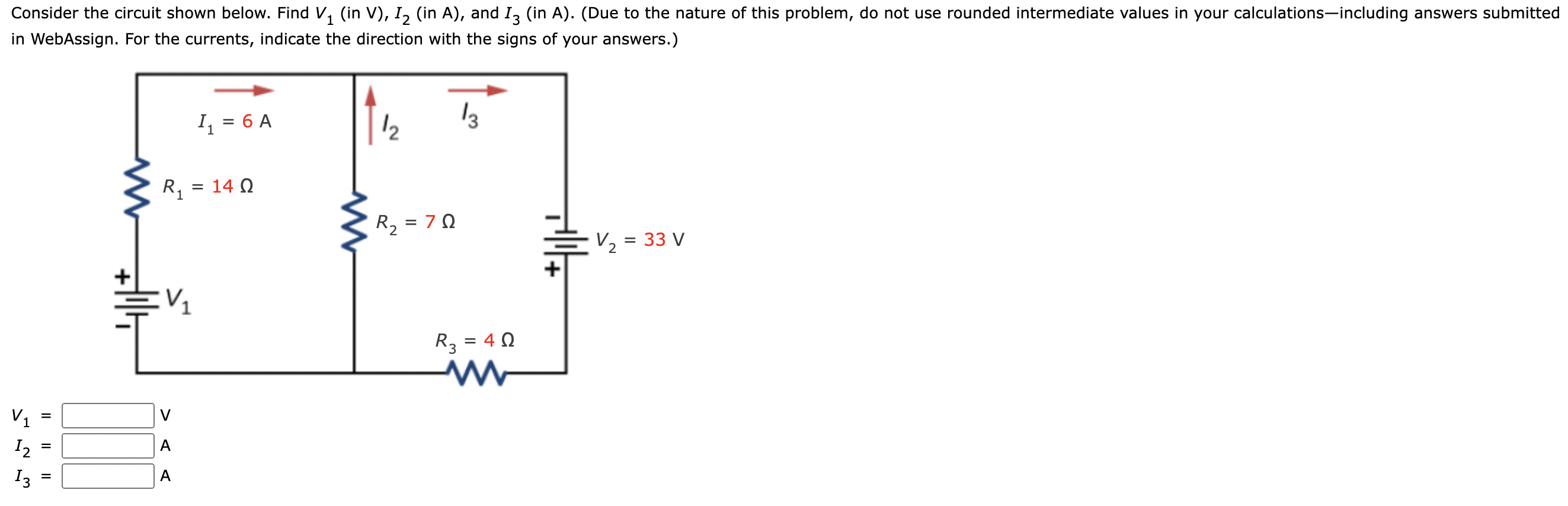 Solved Consider The Circuit Shown Below. Find V₁ (in V), I₂ | Chegg.com