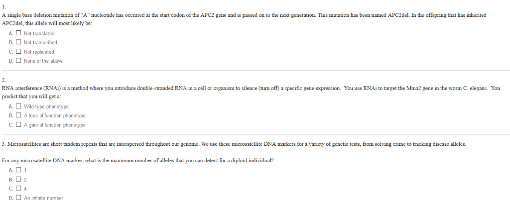 Solved A single base deletion mutation of "A" nucleotide has | Chegg.com