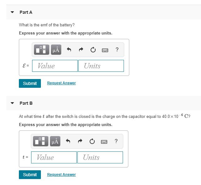 Solved You Connect A Battery Resistor And Capacitor As Chegg Com