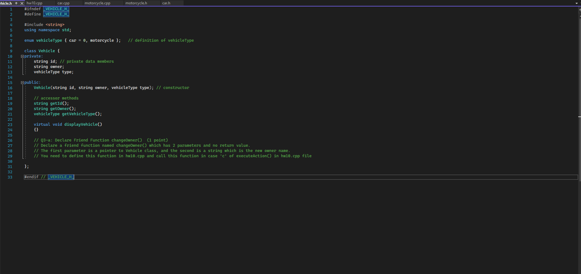 accessor methods string getId()i string | Chegg.com