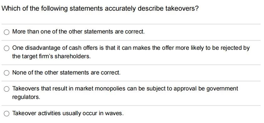 Solved Which of the following statements accurately describe | Chegg.com