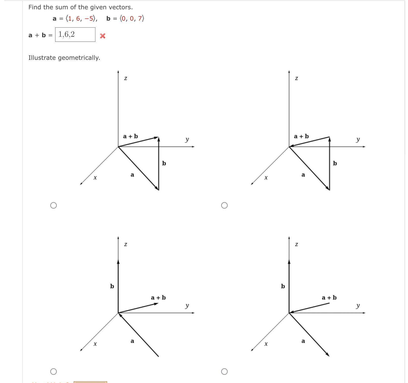 Solved Find the sum of the given vectors. | Chegg.com
