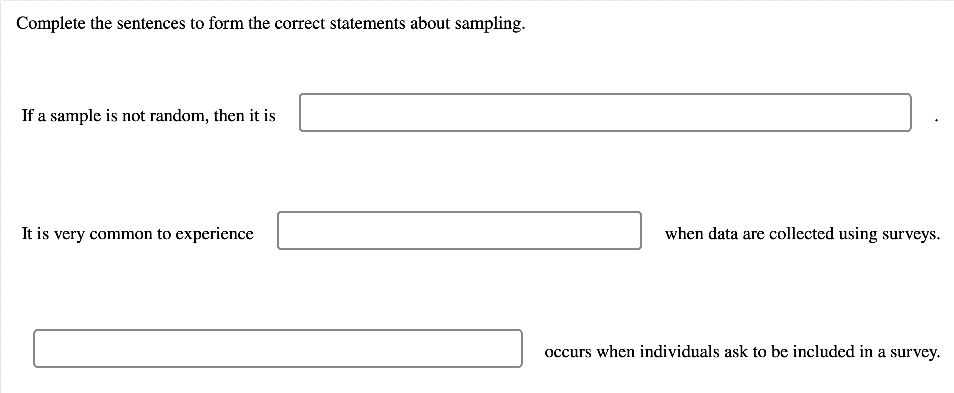 Solved Complete the sentences to form the correct statements | Chegg.com