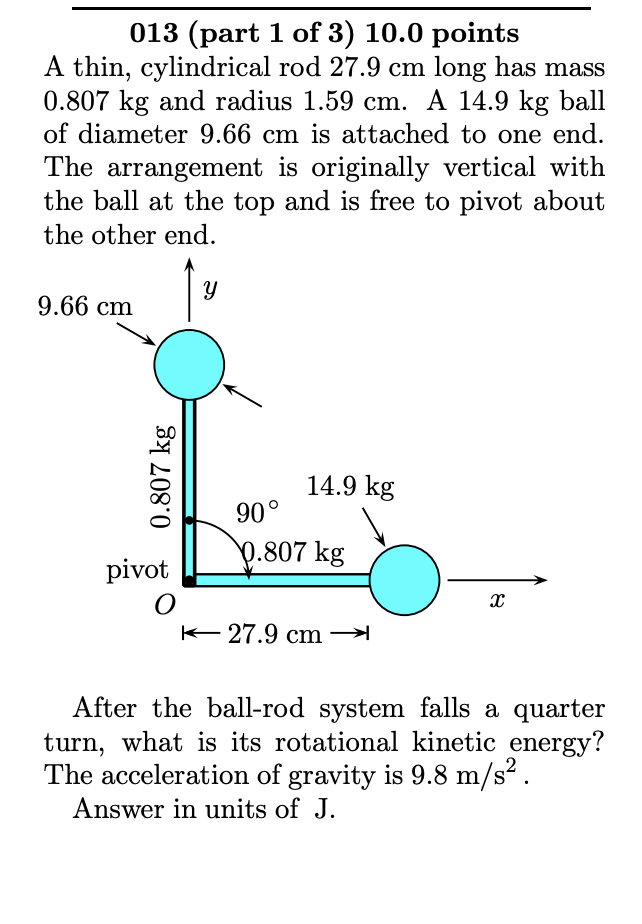 Solved 013 (part 1 Of 3) 10.0 Points A Thin, Cylindrical Rod 