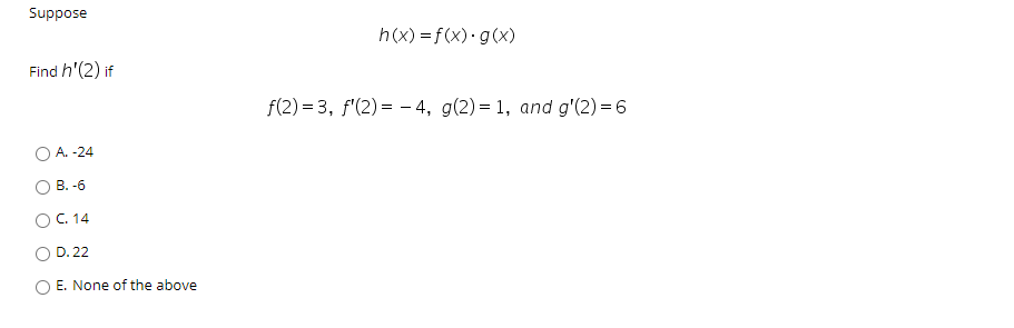 Solved Suppose H X F X G X Find H 2 If F 2 3 F 2 Chegg Com