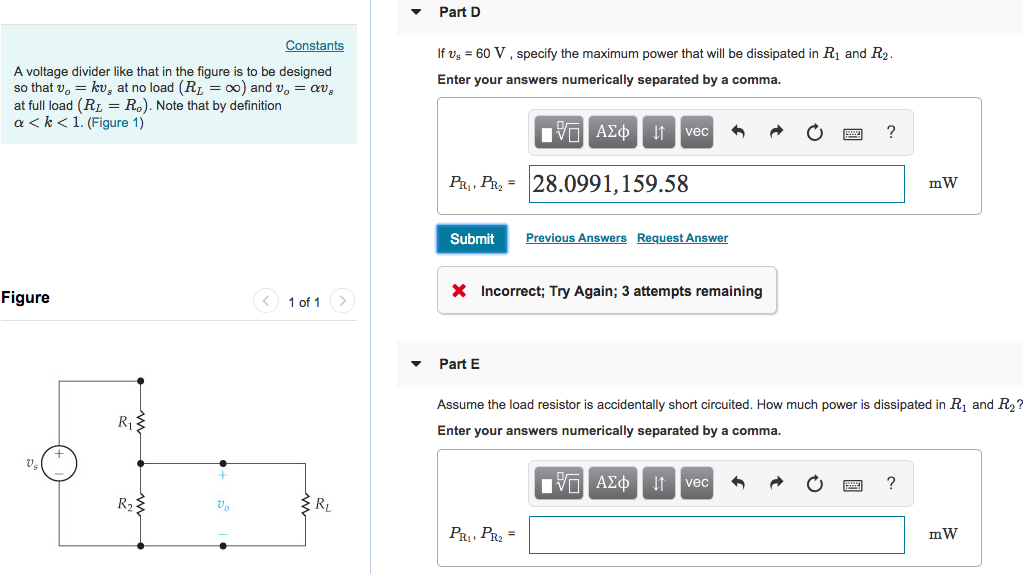 Solved Part D If vs 60 V, specify the maximum power that | Chegg.com