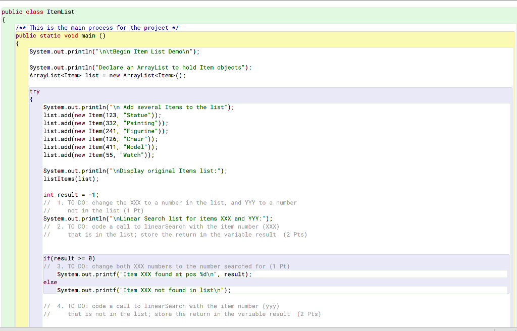 Solved Need help with this Java. I need help with the "to | Chegg.com