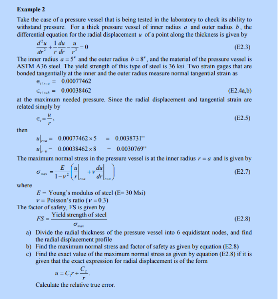 Example 2 Take The Case Of A Pressure Vessel That Is 