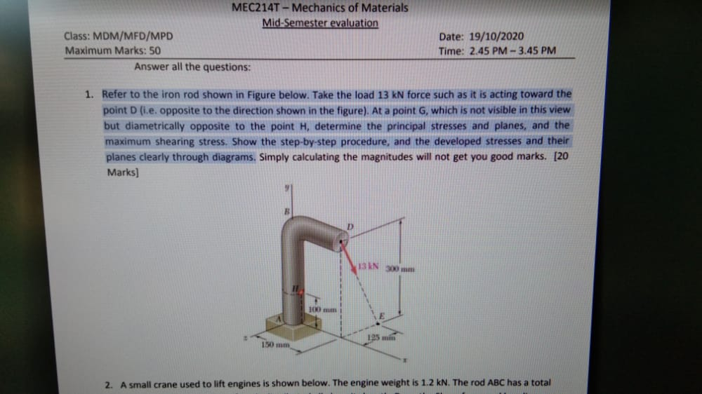 Solved Refer to the iron rod shown in Figure below. Take the | Chegg.com