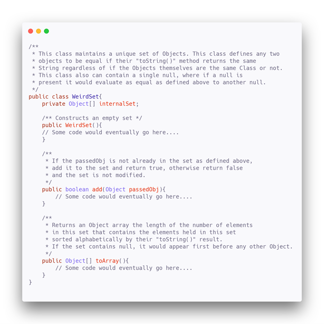 Solved Using the interface description below for | Chegg.com