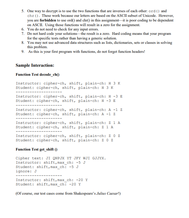 Solved Assignment Overview The Caesar cipher is named after | Chegg.com