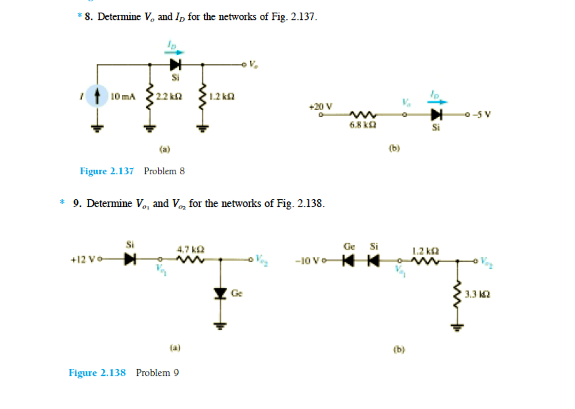 Solved * 8. Determine V, and I) for the networks of Fig.