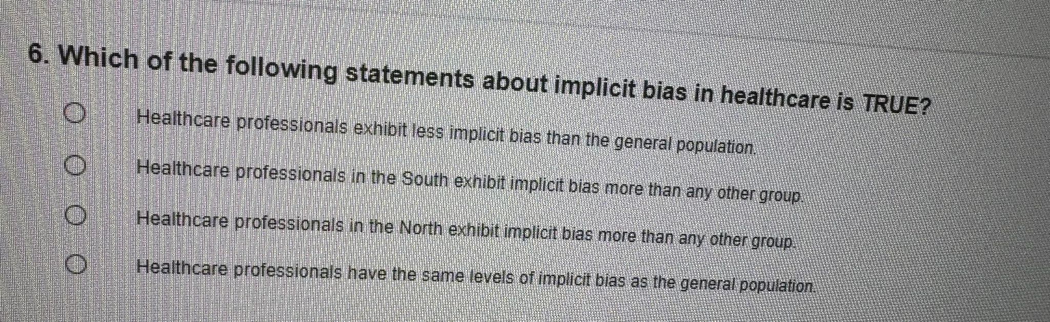 Solved Which Of The Following Statements About Implicit Bias Chegg Com   421025139 741650694576353 6003444111675864095 N 