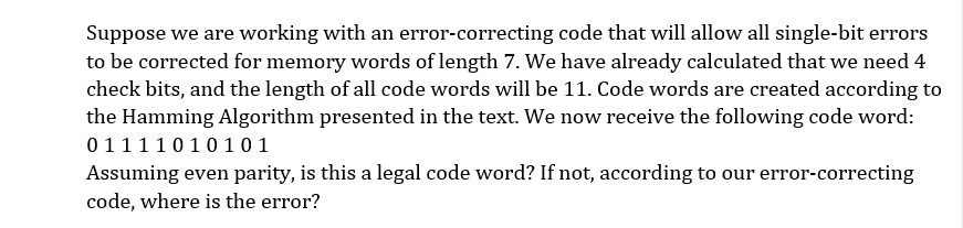 Solved Suppose we are working with an error-correcting code | Chegg.com
