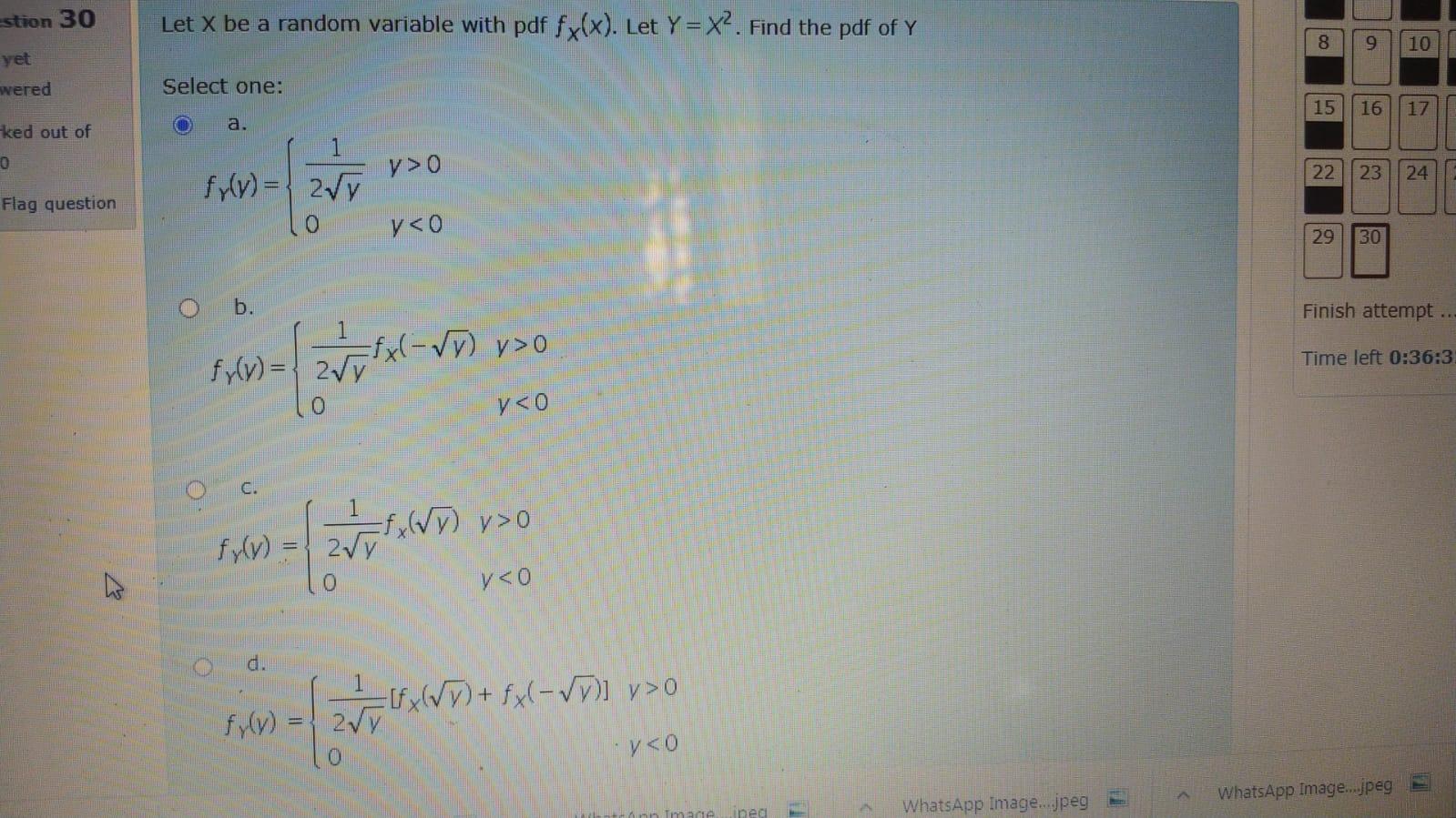 Solved stion 30 Let X be a random variable with pdf fx(x). | Chegg.com