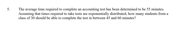 Solved The average time required to complete an accounting | Chegg.com
