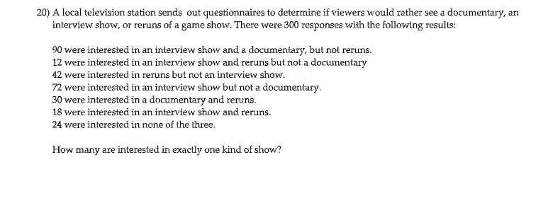 Solved 20) A local television station sends out | Chegg.com