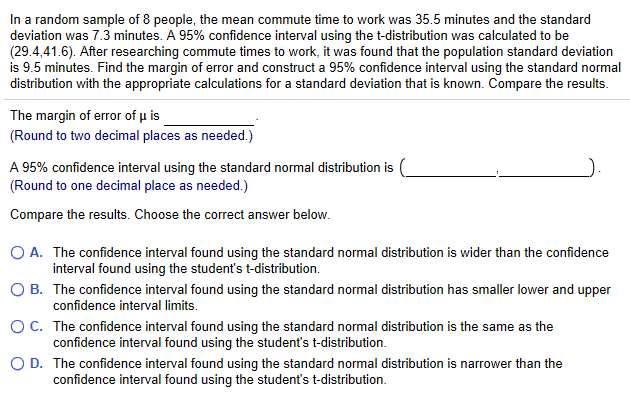 in-a-random-sample-of-17-people-the-mean-commute-time-to-work-was-30-7