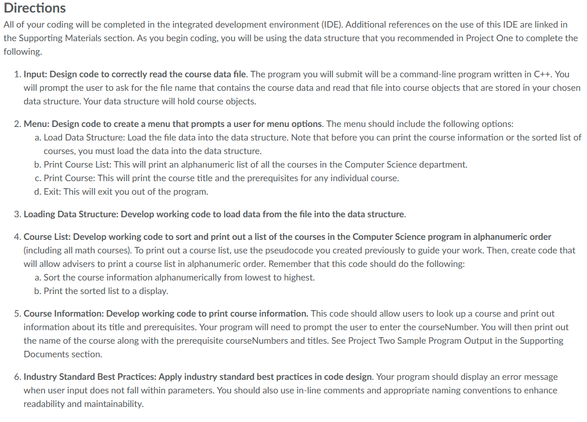 Solved Directions All of your coding will be completed in | Chegg.com