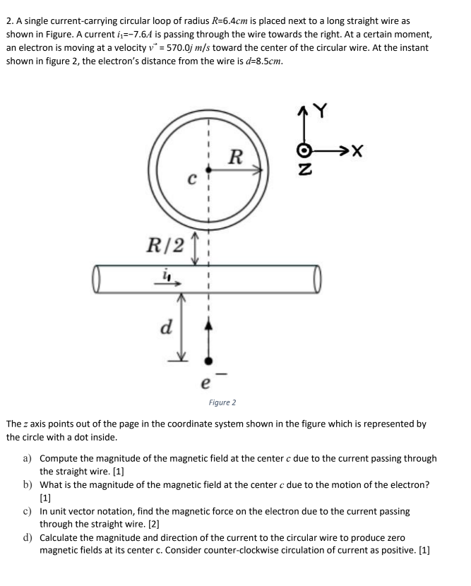 2. ﻿a Single Current-carrying Circular Loop Of Radius 